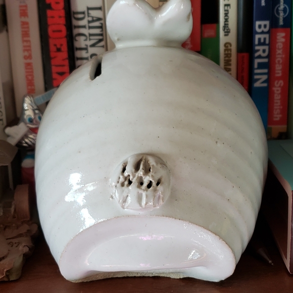 Pottery Rabbit Bank 5x6" High Quality Stoneware - Picture 3 of 5